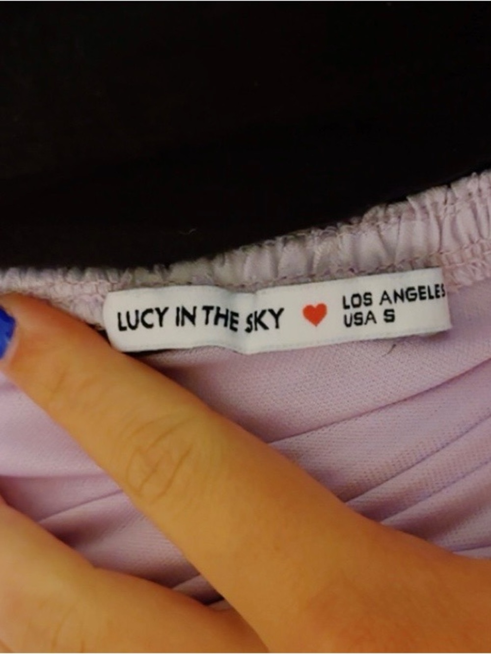 Lucy in the Sky Strapless Lavender Tiered Mini Dress - Picture 5 of 5